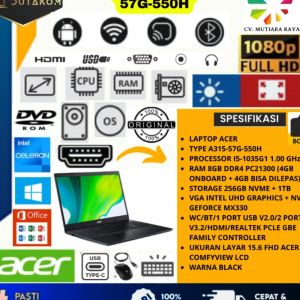 LAPTOP MERK ACER A315-57G-550H