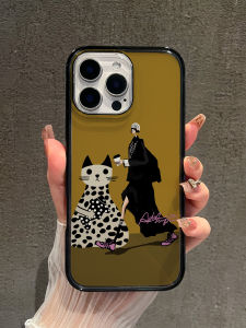 Cute Sweet Girl And Cat Full Cover Protection Phone Case Korean Style for Apple 17 pro Max iPhone 16 New Model 16 pro Max 15 Advanced Feeling