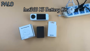 PALO Insta360 X5 Battery for Insta360 X5 Action Camera 2850mAh and 2 Slots Smart Charging Box Camera Accessories
