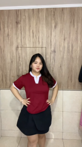 Studio Wear Kaos V-slit Neckline Katun Combed 24s Wanita