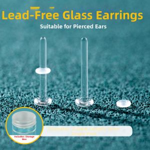 SAYANQIAN | Lead-Free Invisible Glass Ear Piercings For Sleep