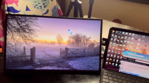 【Local delivery】ZOOMEDIN 18.5  1080P Portable Monitor144Hz USB-C HDMI Portable Monitor for Laptop Travel Monitor with Speakers  for Laptop PS5/4 Xbox Switch Phone PC.