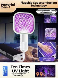 JIFANPAUL | 2-in-1 Electric Mosquito Swatter Light Charging Home Insect Killer Powerful Protection