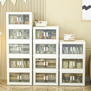 Foldable Storage Box Household Single/Double Door Clothes Book Storage Box Wardrobe Finishing Toy Storage Cabinet