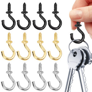 【On Sale】50Pcs ที่แขวนถ้วยแบบสกรูเคลือบไวนิลสำหรับระฆังลมต้นไม้แขวนตะขอเพดาน