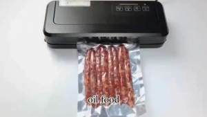Nozzle Type Vacuum Sealer | uses plain smooth bags (not textured bags/not embossed bags with dots) keeps fresh 5X longer