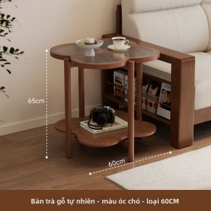 DONGMU | Bàn Cà Phê Gỗ & Kính Nhỏ Gọn Thời Trang