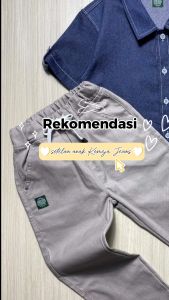 Setelan Anak Laki Laki Kemeja Jeans Celana Chino Panjang 4 5 6 7 8 9 10 11 12 Tahun