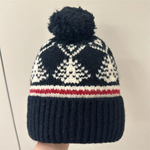 New Arrival Retro Fair Shimakaze Fur Ball Woolen Cap Childrens Winter Thicken Thermal Cute Face Small Knitted Hat Trendy