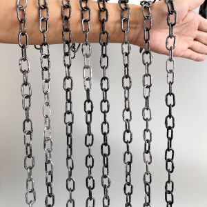 Halloween Antique Silver Iron Chain Small Solid Plastic Ghost House Secret Room Creative Decoration Chain Stage Use