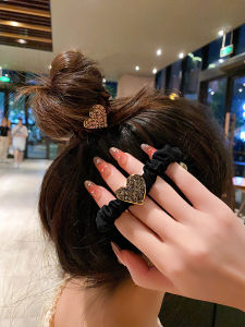 2025 New Diamond Embedded Heart Shaped Hair Ties for Women High End Elegant Hair Bands for Bun And Tail Styles Fashionable Hair Accessories