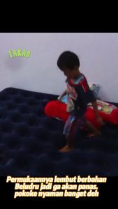 [gratis pompa & lem anti bocor] Bisa Tambah Bantal Kasur angin Ukuran King size 2m x 18m tebal 22 cm Bisa Muat 4 orang cocok untuk extra bed hotel camping traveling berkemah senyaman springbed hmc 969