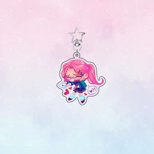 Bandai | For New Alien Stage 5CM Acrylic Keychain Mizi Till Sua Luka Cute Anime Figure Bag Charm Pendant Collectible Gift