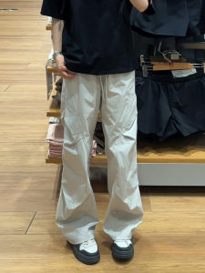 Quick Dry Blade Work Trousers Mens Summer Thin American Folded Paratrooper Pants Straight Casual Cargo Trousers