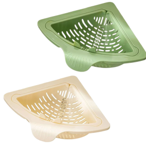 Aitemay 3pcs Triangle Magnetic Sink Drain Basket Kitchen Sink Corner Rack Detachable Kitchen Leftovers Garbage Collector Fruit Storage Drain Basket
