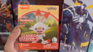 Mô Hình Pokémon Scorbunny Blokees Classic Version-S - Khớp Linh Hoạt Đế Hiệu Ứng