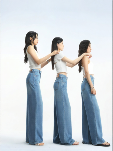 HIPPIE MISS | Soft Cool Light Blue Summer Stylish Jeans
