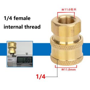 1/4 Inch Brass Pressure Washer Coupler Quick Connect Fittings Plug Coupler Kit with Internal and External Threads Adapter Set
