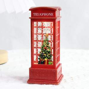 Lentera natal air water glitter/lentera pohon natal/lentera santa/lentera snowman/lebtera natal premium