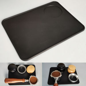 1Pcs Black Sillicone Tamper Mat Pad Stand For 49/51/53/54/57.5/58/58.5mm Portafilter and Tampers（Only Silicone Mat）
