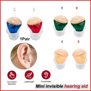 A Pair of Hearing Aids Audifonos J25 Ear Amplifier Super MINI Hearing Aids for Elderly/Deaf Hearing Aids Invisible