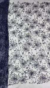 Teal Green 5 Yards Sequins African Lace Fabric 2026 French Embroidery High Quality Luxury Heavy Beaded Bridal Wedding Lace