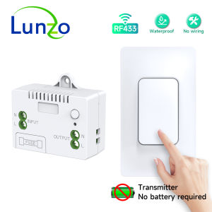 Wireless Self-powered Without Battery Electr RF 433mhz US Remote Control Switch Kinetic 1-Gang Smart Light Switch
