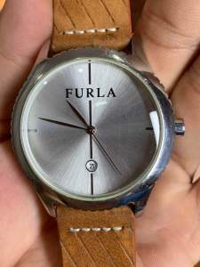 Đồng hồ nam FURLA QUARTZ size 435mm  lịch Lộc khung máy thép  kính congdây da thủ công siêu đẹp đáy xoáy chống nước tốt