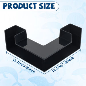 1/2Pcs Aquarium Underground Tunnel L-Shape Hiding Viewing Tunnel Fish & Shrimp Play Hideout for Fish Tank DIY Cave Ornaments