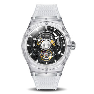 BONEST GATTI | BONEST GATTI Mens Watch High-Quality Luxury Precision Skeleton Mechanical Transparent Sapphire Crystal Case 45mm Watches