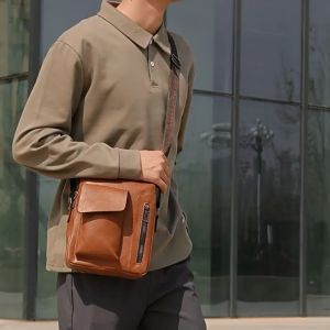 Túi Đeo Vai Túi Đeo Chéo Đựng Điện Thoại Da PU Cho Nam Chống Nước Cao Cấp Sang Trọng