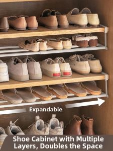 HUIJINGYUN | Expandable Storage Shoe Rack Shelves