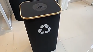 100L Recycle Bin with Lid Recycling Storage Container Oxford Cloth Laundry Basket Wastewater Bottle Collection Bag