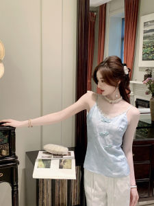 Fashionable Versatile New Chinese Style Pure Desire V-neck Strap Top by Yuxiao Xiang Lanling Fantasia Summer 2025 New Arrival