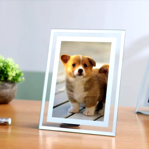 BLIVO กรอบใส่รูป กรอบรูปคริสตัล กรอบรูปกระจก กรอปรูปมินิมอล ปรับแนวตั้งและแนวนอนได้