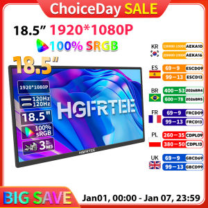 HGFRTEE 18.5inch Portable Monitor 100Hz RGB100% With VESA Hole & Back bracket Laptop Extended Display ADS-IPS HDR Screen