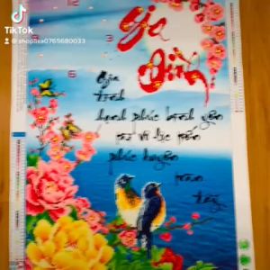 Tranh đính đá GIA ĐÌNH 55x73cm đã đính rùi yn5057