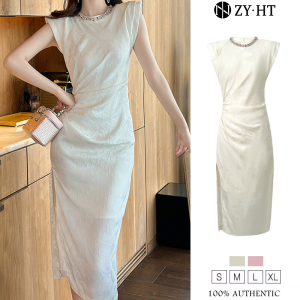 ZYHT ชุดเดรสทำงานของผู้หญิงชุดเดรสวันหยุดชุดเดรสเกาหลีชุดราตรีเข้าร่วมงานชุดเดรสสุดหรู Gaun Modis ชุดเดรสปาร์ตี้ชุดแต่งงาน80128