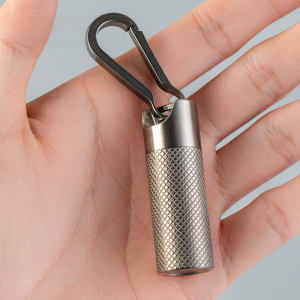 แบบพกพา Pure Titanium ชุดการแพทย์ฉุกเฉิน Mini Pill ขวดยากล่องเก็บยาความจุสูงปิดผนึกสุขภาพส่วนบุคคล Organizer