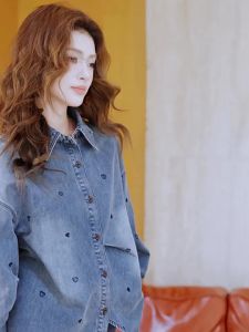MIUCO | Áo Sơ Mi Jean Thêu Vintage