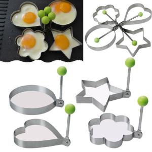 Stainless Steel 4 Types Fried Egg Pancake Shaper Omelette Mold Mould Frying Egg Cooking Tools Kitchen Accessories Gadget Rings
