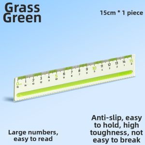 deli | Non-slip Transparent Ruler for Drawing 15cm