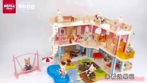 MALOTOYS - Koala Diary 4 Rooms Supermarket Hospital Villa School 4 Level Room Doll House Family DIY House Play House Rumah-Rumahan Besar Boneka Pretend Play Boy Girl Vila Wood Kayu Mainan Anak Large Malo Toys