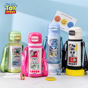 Disney | Disney Stitch Childrens Water Bottle for School Use 316 Stainless Steel Insulated Cup with Dual-Drink Lid Water Flask with Cup
