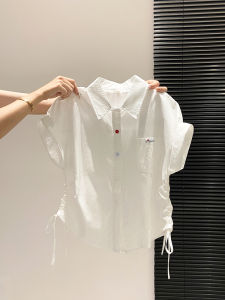 LUOSHAO | Colorful Button Loose Fitting Short Sleeve Shirt