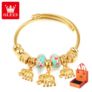 OLEVS Bracelet For Women Light Luxury Elephant Alloy Pendant Elegant Temperament Versatile Bracelet Womens