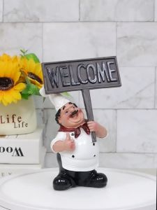 【Trusted】 European Creative Chef Wine Rack Paper Towel Rack Message Board Kitchen Decor for Western Restaurant Cafe Bar