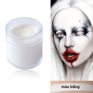 Bộ Trang Điểm Sân Khấu Halloween 6 Màu Sơn Mặt Và Body Gốc Nước Lâu Trôi Màu Đen Trắng Dùng Cho Biểu Diễn Sân Khấu Và Trang Phục Hóa Trang