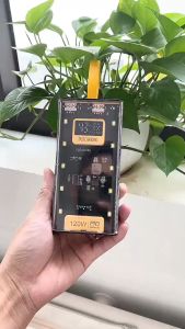 Sạc dự phòng 50.000mAh trong suốt có sạc nhanh PD 120W kèm 4 cáp sạc tích hợp đèn ngủ