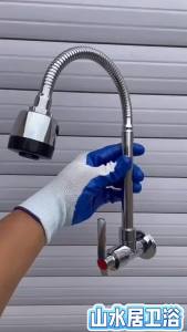 EELHOE | 1Pcs Chrome Kitchen Sink Faucet Stainless Steel 360 Swivel Spout Rust Resistant for Camper Van Kitchen Upgrade